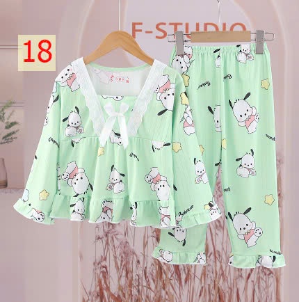 24HA149.30 - SET 2 BỘ MẶC NHÀ BÁNH BÈO SZ ĐẠI BÉ GÁI