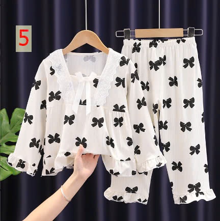 24HA149.30 - SET 2 BỘ MẶC NHÀ BÁNH BÈO SZ ĐẠI BÉ GÁI
