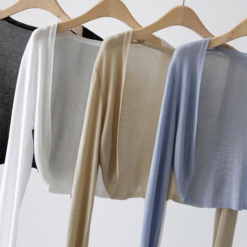 24HA159.13 - SET 2 ÁO CARDIGAN TƠ MỎNG DÁNG LỬNG