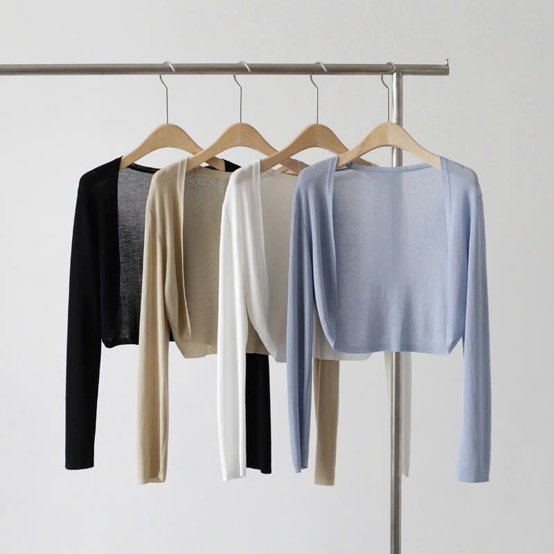 24HA159.13 - SET 2 ÁO CARDIGAN TƠ MỎNG DÁNG LỬNG