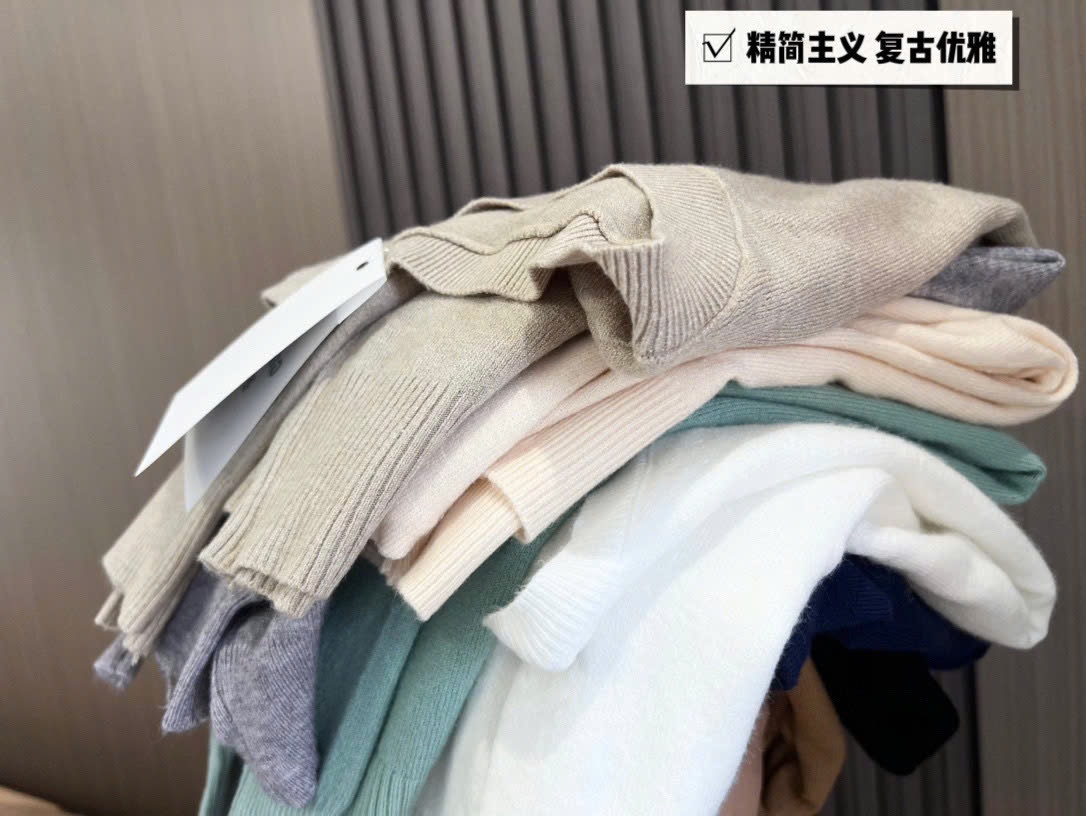 24HA169.18- ÁO LEN NỮ CỔ TRÒN DỆT KIM