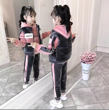 24HA179.27-SET BỘ NHUNG 3 MÓN BÉ GÁI