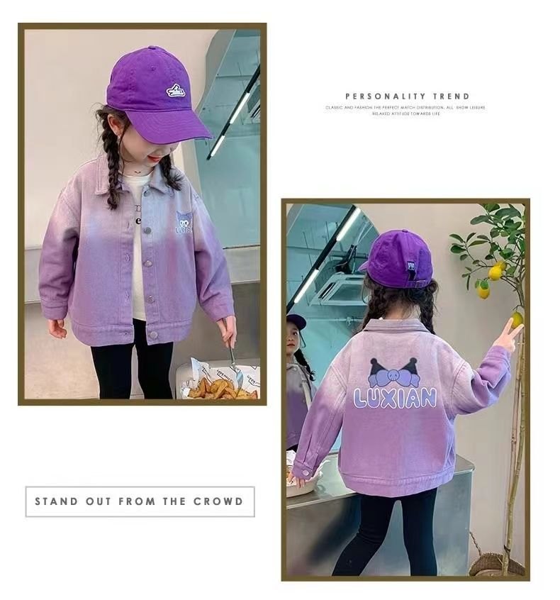 24HA189.19 - ÁO KHOÁC DENIM KUROMI BÉ GÁI