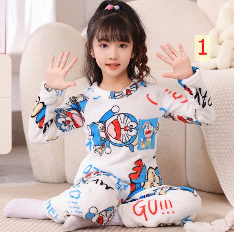 24HA199.15 - BỘ LÔNG ẤM HOẠT HÌNH NGÀY ĐÔNG CHO CON YÊU