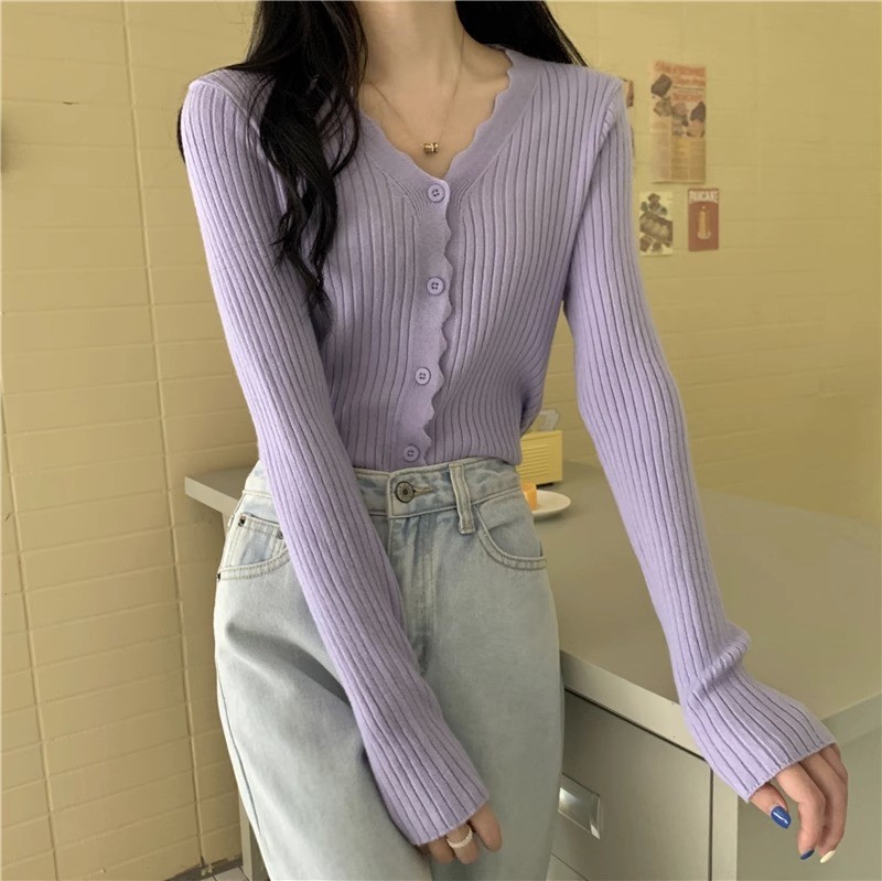 24HA189.29 - ÁO CARDIGAN LEN NỮ