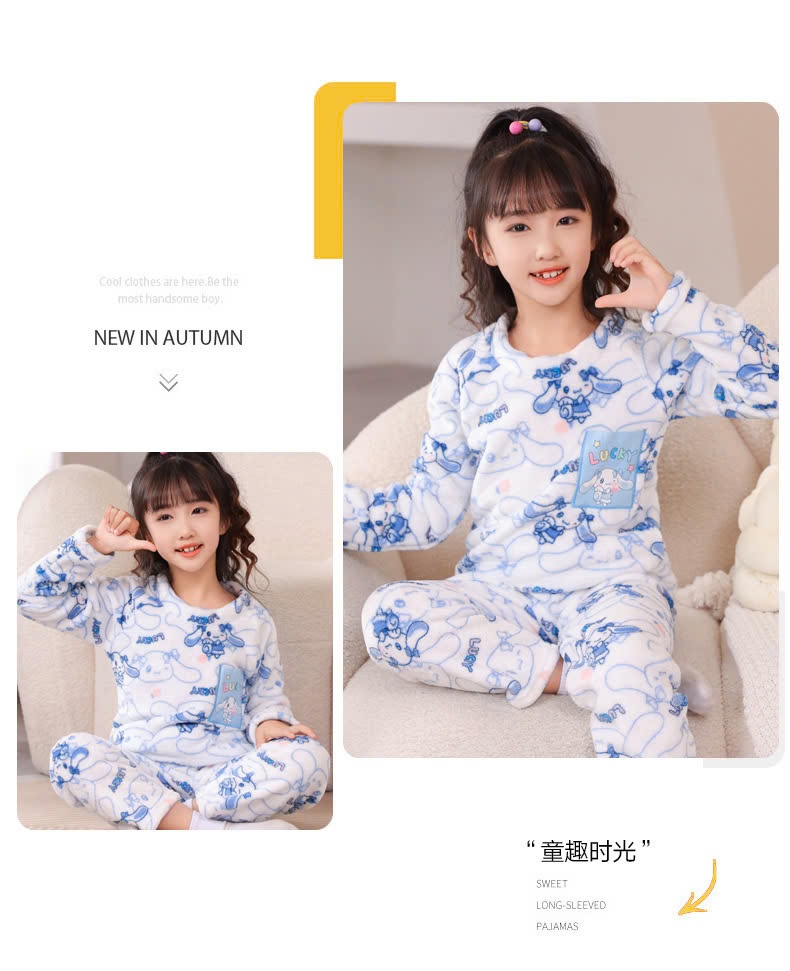24HA199.15 - BỘ LÔNG ẤM HOẠT HÌNH NGÀY ĐÔNG CHO CON YÊU