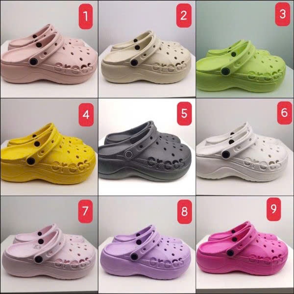 24HA189.06 - SỤC CROCS ĐẾ CAO NỮ