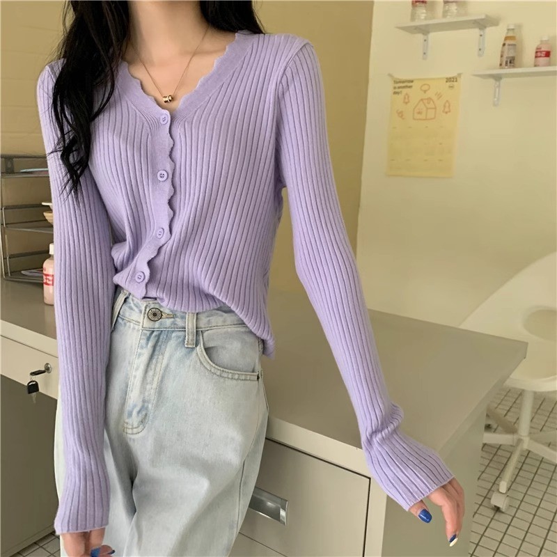 24HA189.29 - ÁO CARDIGAN LEN NỮ