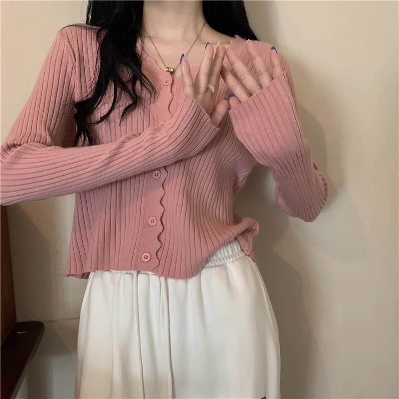 24HA189.29 - ÁO CARDIGAN LEN NỮ