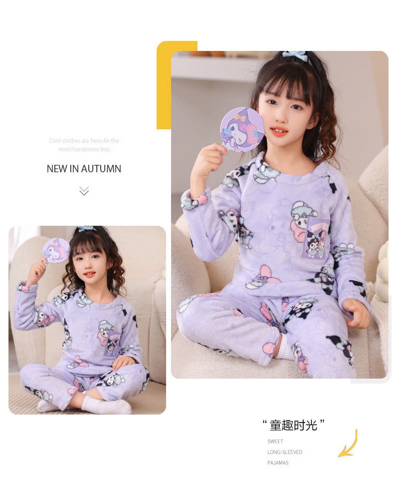 24HA199.15 - BỘ LÔNG ẤM HOẠT HÌNH NGÀY ĐÔNG CHO CON YÊU