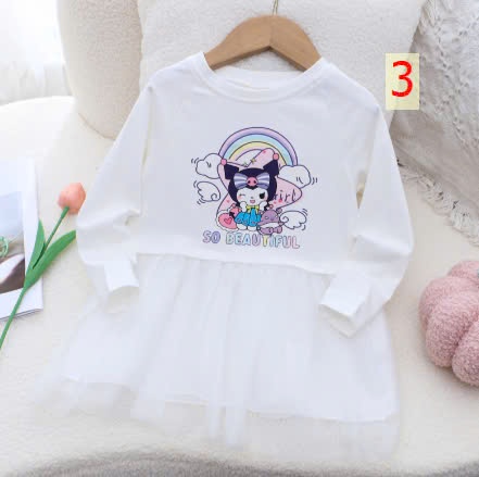 24HA199.16 - VÁY CÔNG CHÚA DÀI TAY KUROMI MÙA THU
