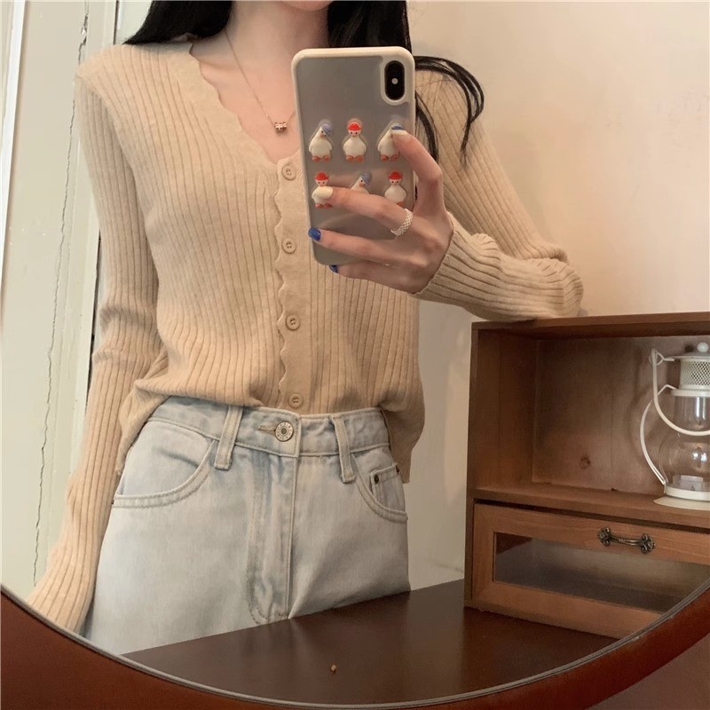 24HA189.29 - ÁO CARDIGAN LEN NỮ