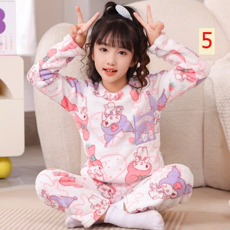 24HA199.15 - BỘ LÔNG ẤM HOẠT HÌNH NGÀY ĐÔNG CHO CON YÊU