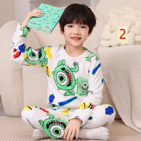 24HA199.15 - BỘ LÔNG ẤM HOẠT HÌNH NGÀY ĐÔNG CHO CON YÊU