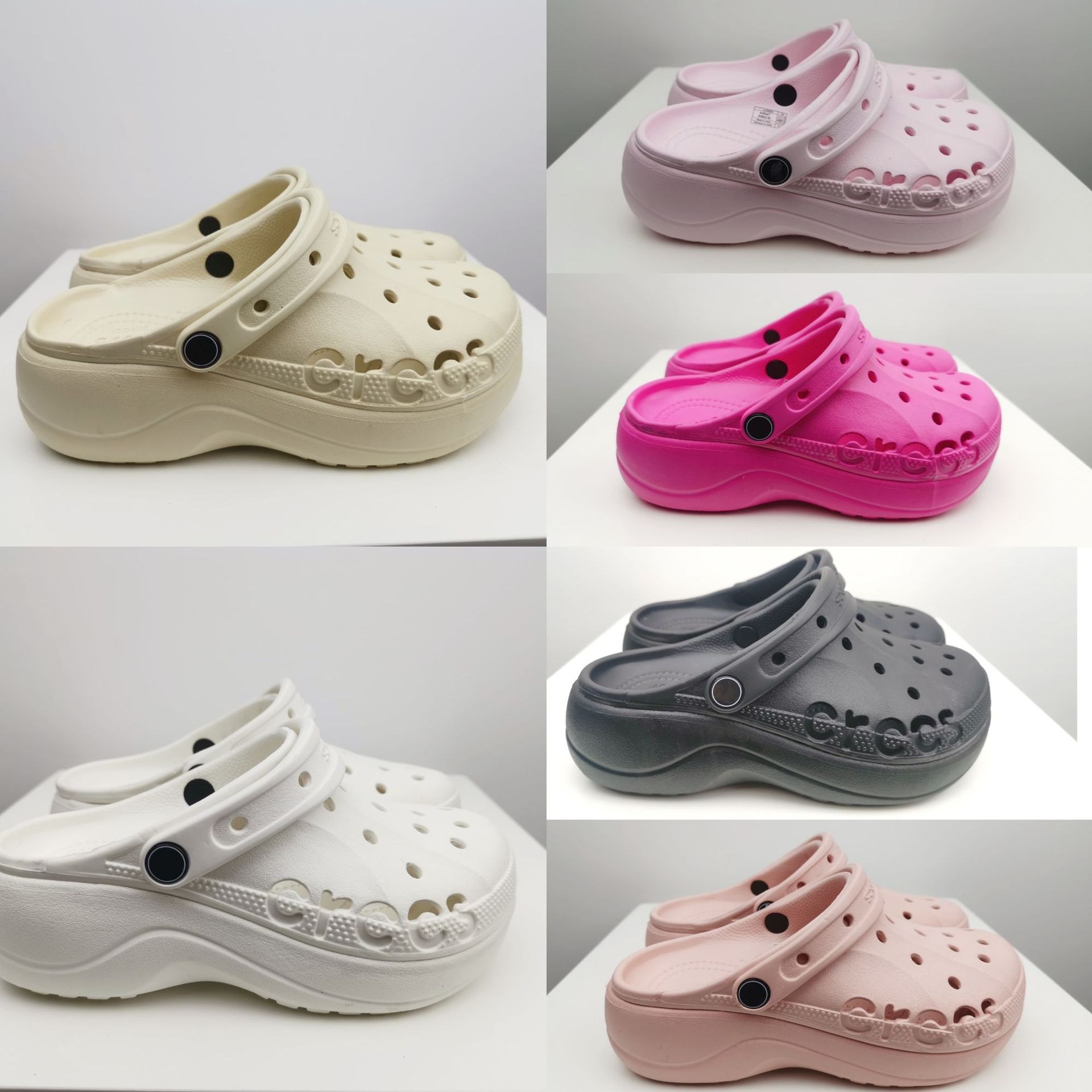 24HA189.06 - SỤC CROCS ĐẾ CAO NỮ