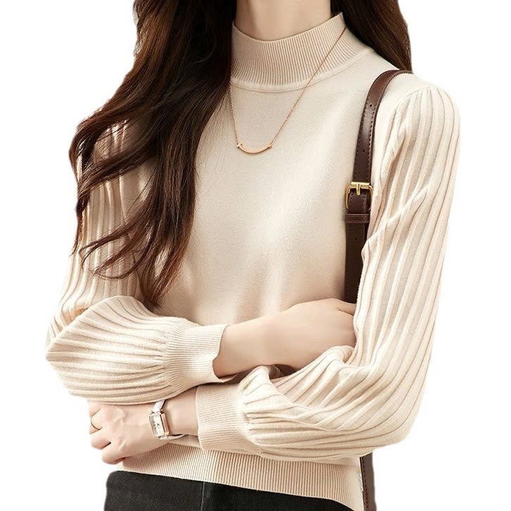 24HA199.17 - ÁO LEN CASHMERE NỮ CỔ 3P