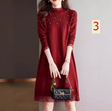 24HA209.17-ÁO LEN CỔ REN NỮ