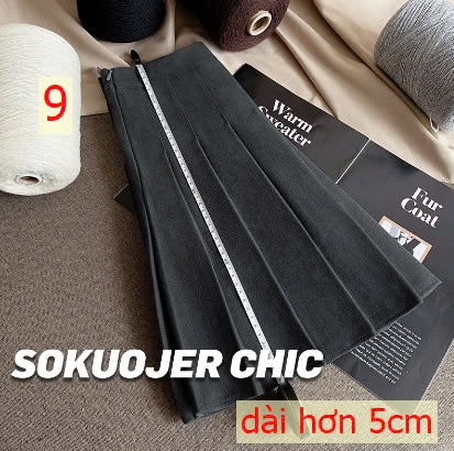 24HA209.07-CHÂN VÁY XOÈ NGẮN XẾP LY QUẢNG CHÂU CAO CẤP