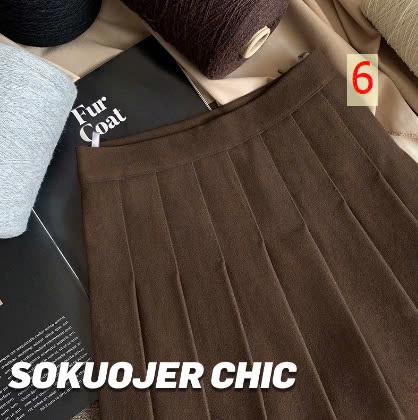 24HA209.07-CHÂN VÁY XOÈ NGẮN XẾP LY QUẢNG CHÂU CAO CẤP