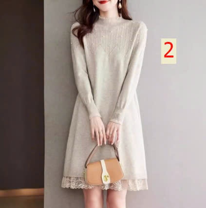 24HA209.17-ÁO LEN CỔ REN NỮ