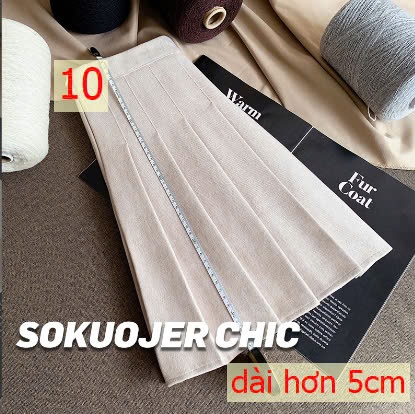 24HA209.07-CHÂN VÁY XOÈ NGẮN XẾP LY QUẢNG CHÂU CAO CẤP