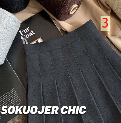 24HA209.07-CHÂN VÁY XOÈ NGẮN XẾP LY QUẢNG CHÂU CAO CẤP