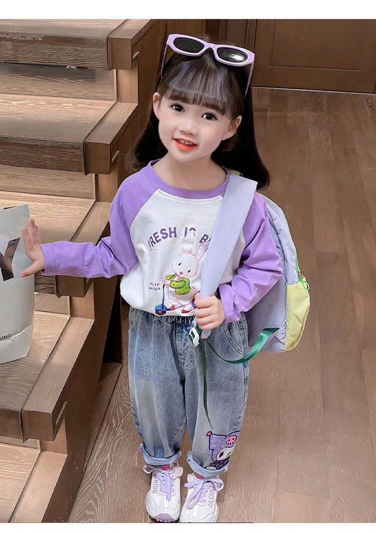 24HA219.17 - QUẦN JEAN KUROMI BÉ GÁI