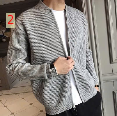 24HA219.14-CARDIGAN NAM KÉO KHOÁ