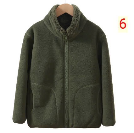 24HA229.20- ÁO KHOÁC LÔNG CỪU MAMDADKIDS