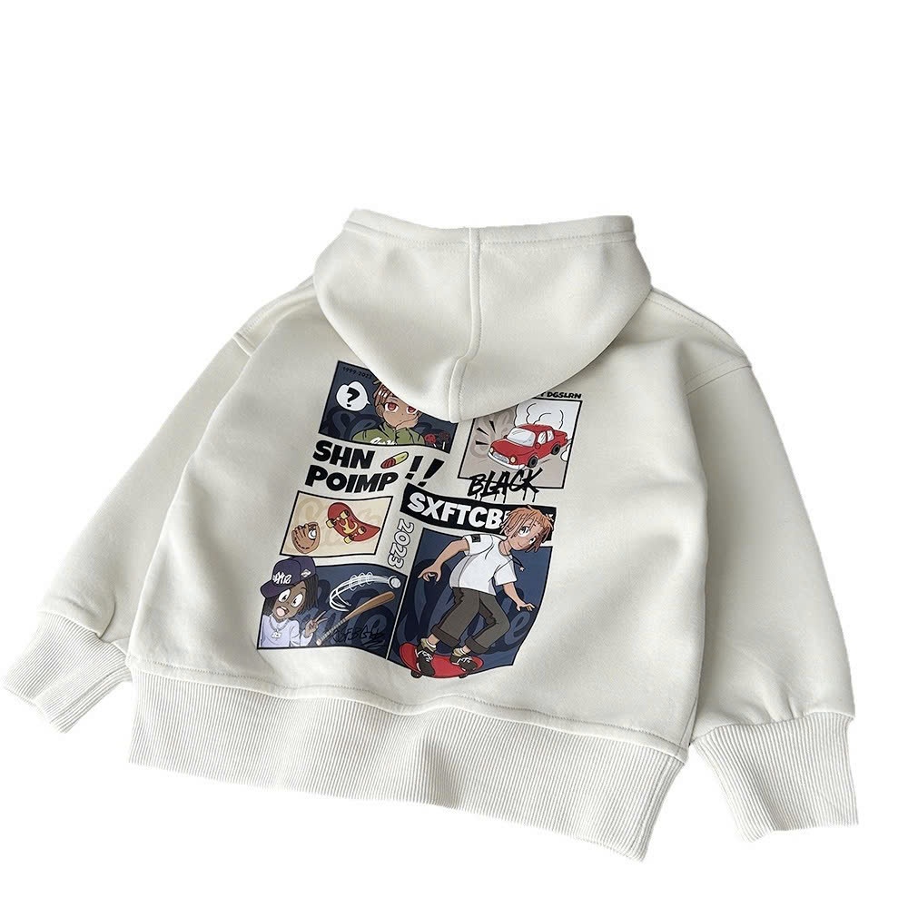 24HA229.23- ÁO NỈ HODDIE CÓ MŨ KACADY BÉ TRAI