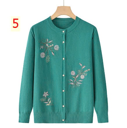 24HA239.10 - ÁO CARDIGAN LEN NỮ TRUNG NIÊN