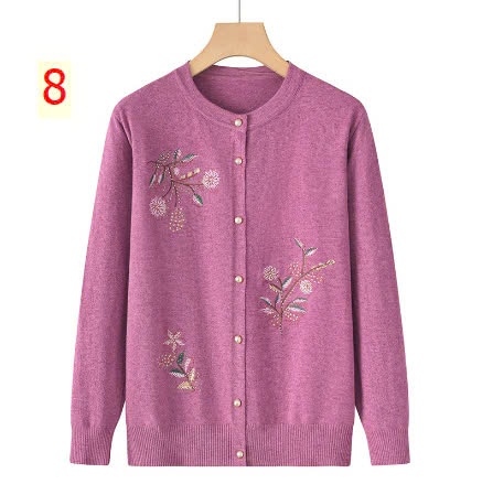24HA239.10 - ÁO CARDIGAN LEN NỮ TRUNG NIÊN