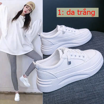 24HA239.03- GIÀY TRẮNG THỂ THAO NỮ