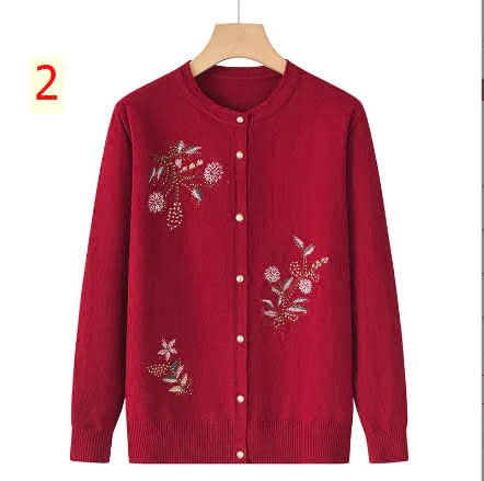 24HA239.10 - ÁO CARDIGAN LEN NỮ TRUNG NIÊN