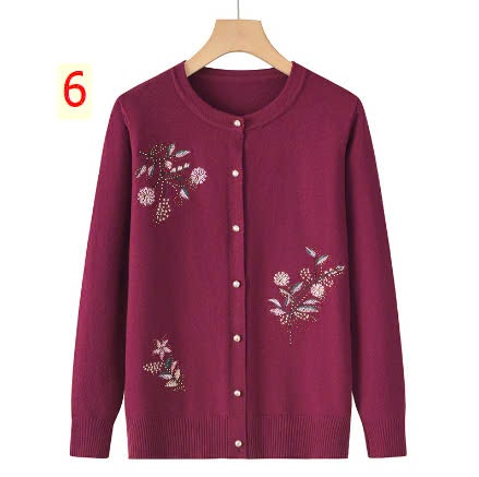 24HA239.10 - ÁO CARDIGAN LEN NỮ TRUNG NIÊN