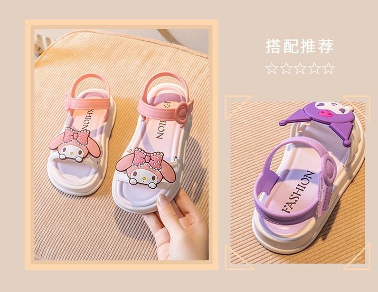 24HA239.08 - SANDAL KUROMI BÉ GÁI