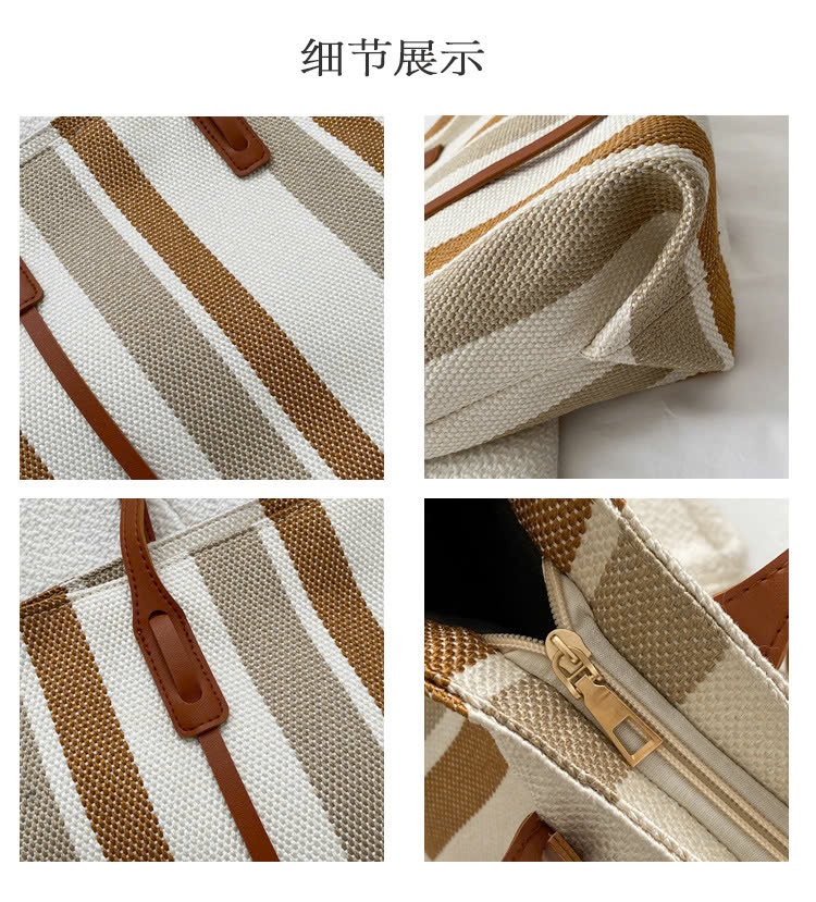 24HA249.08 - TÚI TOTE KẺ