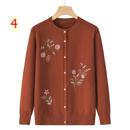 24HA239.10 - ÁO CARDIGAN LEN NỮ TRUNG NIÊN