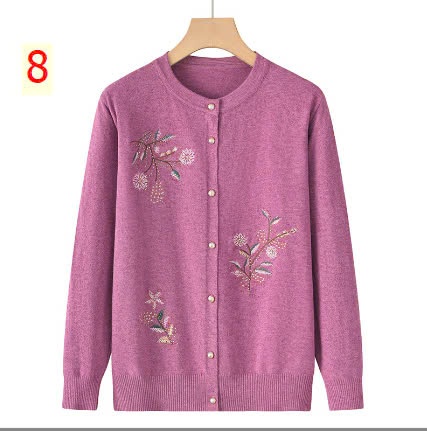 24HA249.23 - ÁO CARDIGAN LEN NỮ TRUNG NIÊN