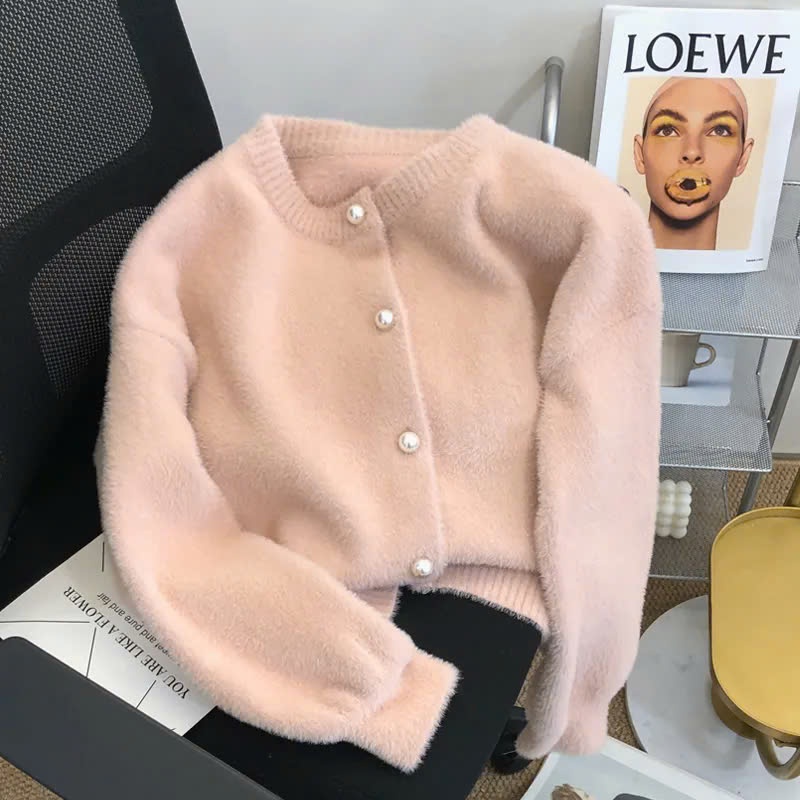 24HA259.17- ÁO CARDIGAN LEN LÔNG THỎ