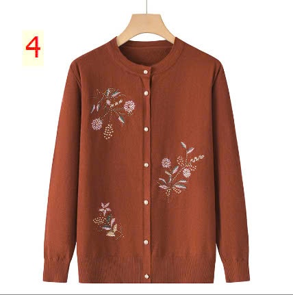24HA249.23 - ÁO CARDIGAN LEN NỮ TRUNG NIÊN