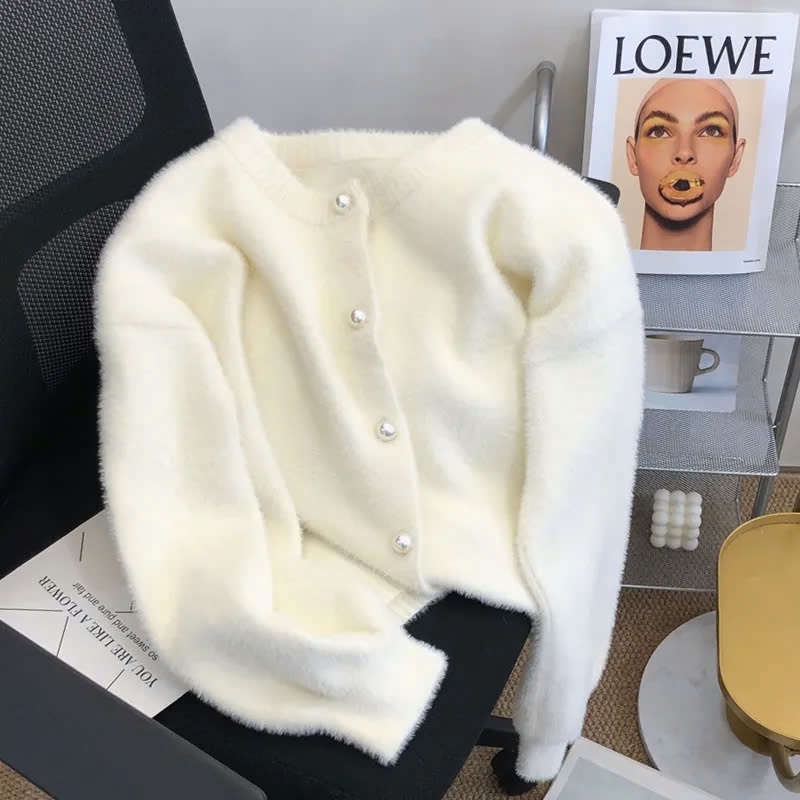 24HA259.17- ÁO CARDIGAN LEN LÔNG THỎ