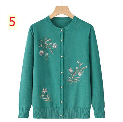 24HA249.23 - ÁO CARDIGAN LEN NỮ TRUNG NIÊN