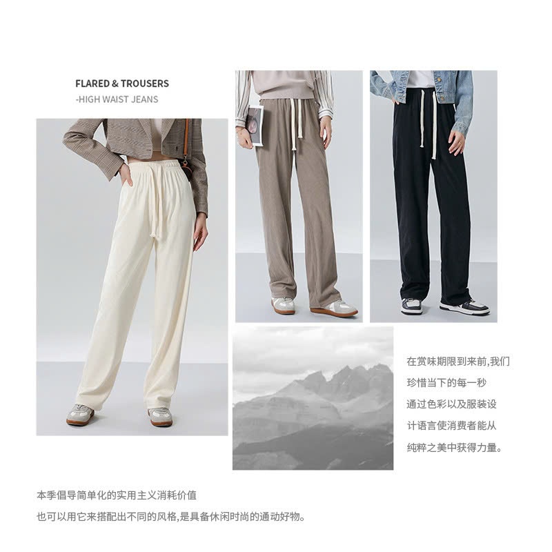 24HA279.17 - QUẦN NHUNG TĂM ỐNG RỘNG NỮ