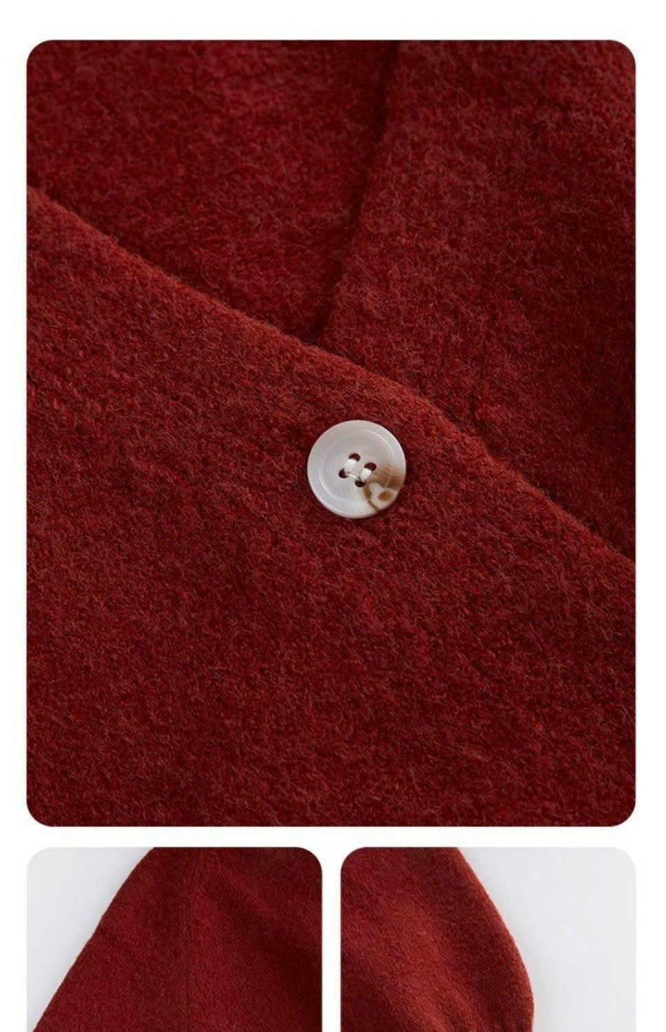 24HA279.28 - ÁO CARDIGAN CỔ V VẠT CHÉO ĐÍNH CÚC