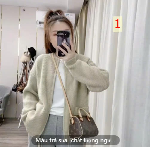 24HA279.32 -ÁO KHOÁC LEN CARDIGAN