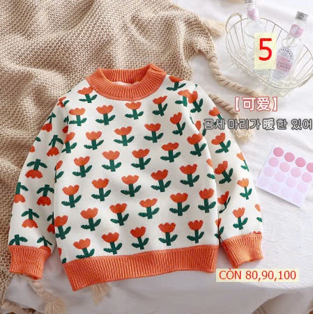 24HA279.22 - ÁO LEN LÓT LÔNG ẤM CHO BÉ