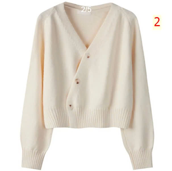 24HA279.28 - ÁO CARDIGAN CỔ V VẠT CHÉO ĐÍNH CÚC
