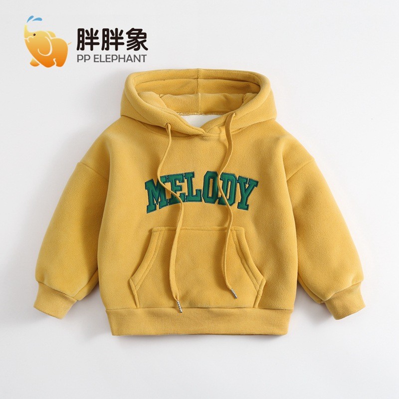 24HA299.06 - ÁO NỈ HOODIE LÓT LÔNG CỪU ELEPHANT