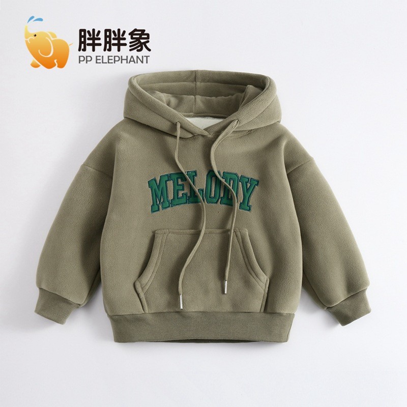 24HA299.06 - ÁO NỈ HOODIE LÓT LÔNG CỪU ELEPHANT